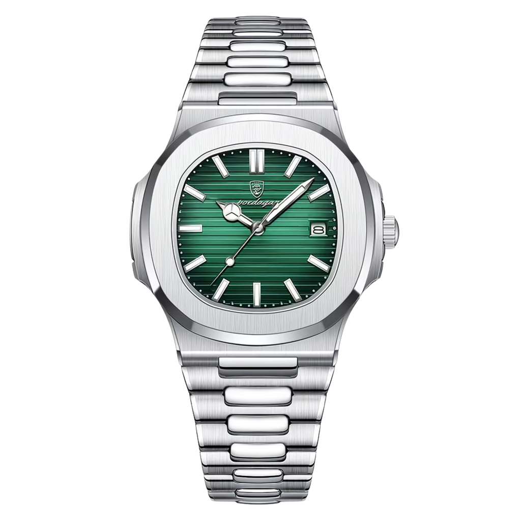 Poedagar Nautilus Men’s Watch – Luxury Stainless Steel Dress Timepiece