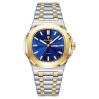 Poedagar Nautilus Clear Men’s Watch – Luxury Stainless Steel Quartz Timepiece
