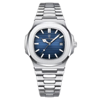 Poedagar Nautilus Men’s Watch – Luxury Stainless Steel Dress Timepiece