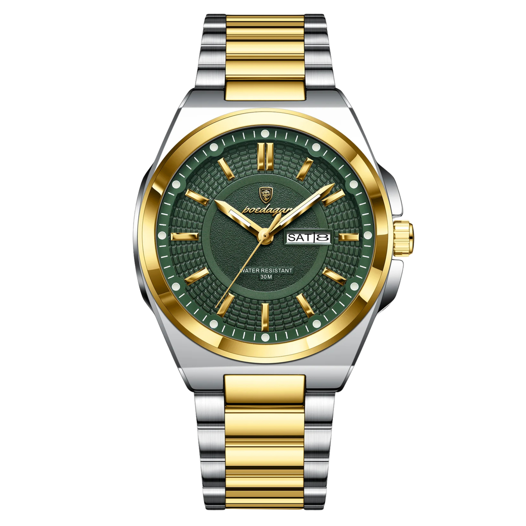 Poedagar Imperial Men’s Watch – Luxury Stainless Steel Timepiece