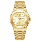 Poedagar Nautilus Clear Men’s Watch – Luxury Stainless Steel Quartz Timepiece