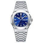 Poedagar Nautilus Clear Men’s Watch – Luxury Stainless Steel Quartz Timepiece
