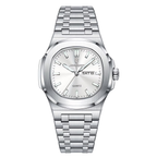 Poedagar Nautilus Clear Men’s Watch – Luxury Stainless Steel Quartz Timepiece
