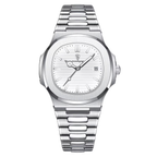 Poedagar Nautilus Men’s Watch – Luxury Stainless Steel Dress Timepiece