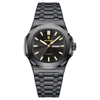 Poedagar Nautilus Clear Men’s Watch – Luxury Stainless Steel Quartz Timepiece