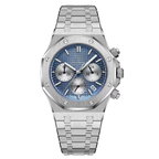 Poedagar Serenade Men’s Watch – Luxury Chronograph Stainless Steel Timepiece