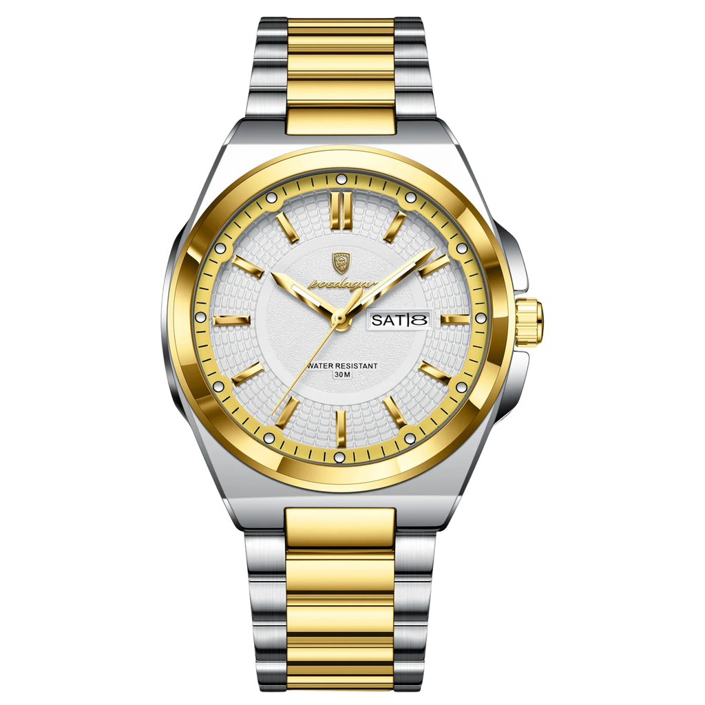 Poedagar Imperial Men’s Watch – Luxury Stainless Steel Timepiece