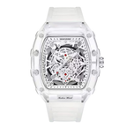 Poedagar Nova Skeleton Men’s Watch – Transparent Luxury Mechanical-Style Timepiece