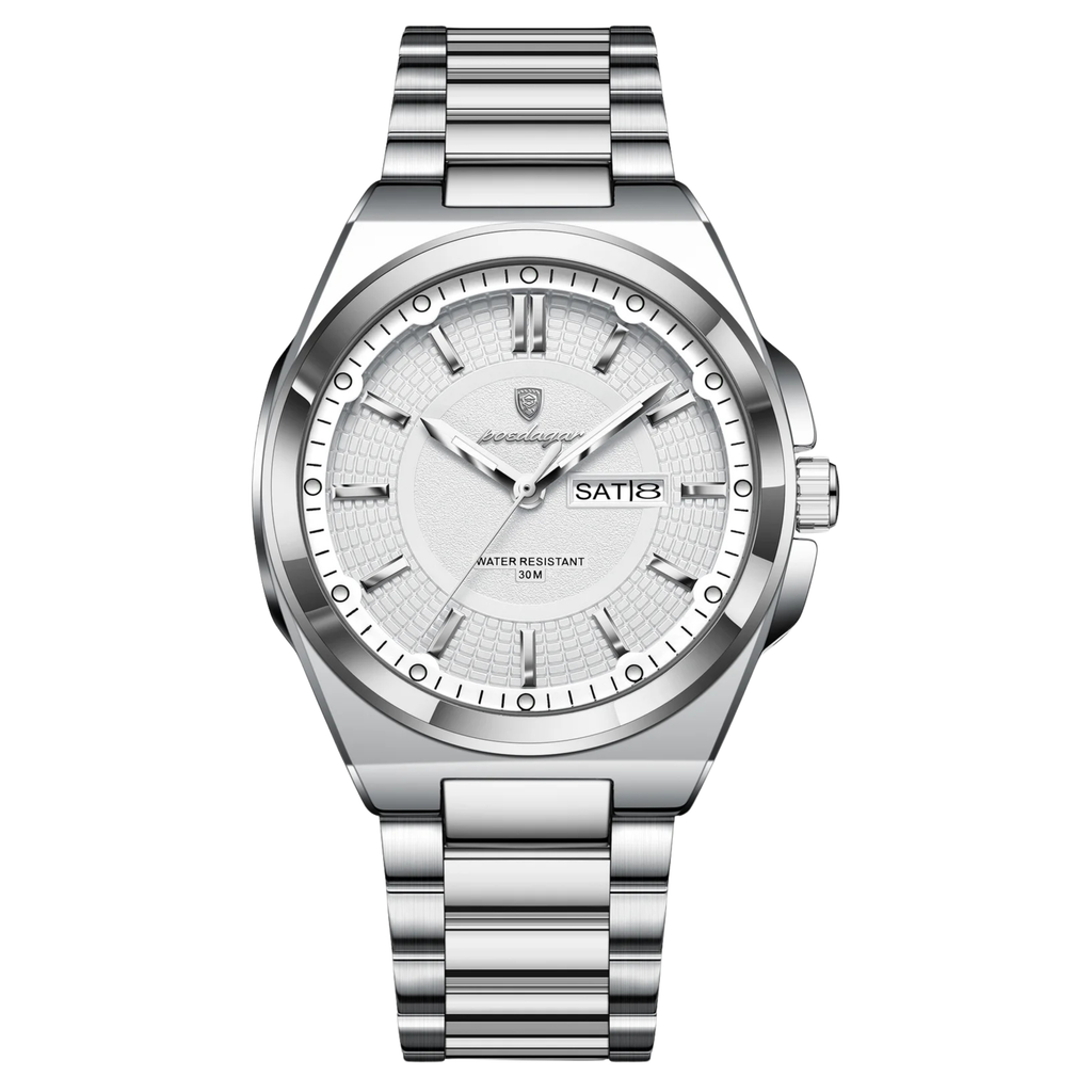 Poedagar Imperial Men’s Watch – Luxury Stainless Steel Timepiece