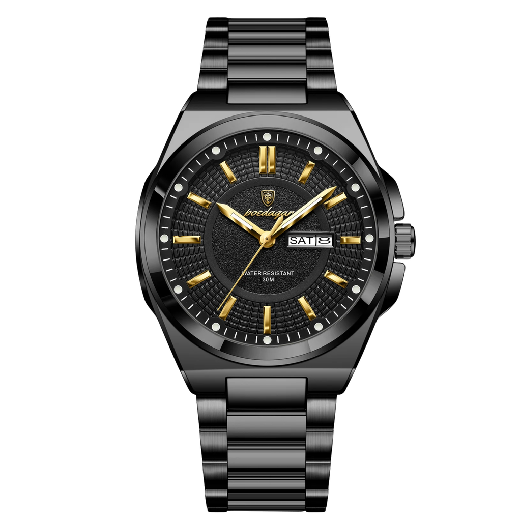 Poedagar Imperial Men’s Watch – Luxury Stainless Steel Timepiece