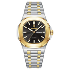 Poedagar Nautilus Clear Men’s Watch – Luxury Stainless Steel Quartz Timepiece