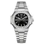 Poedagar Titan Men’s Watch – Luxury Stainless Steel Quartz Timepiece