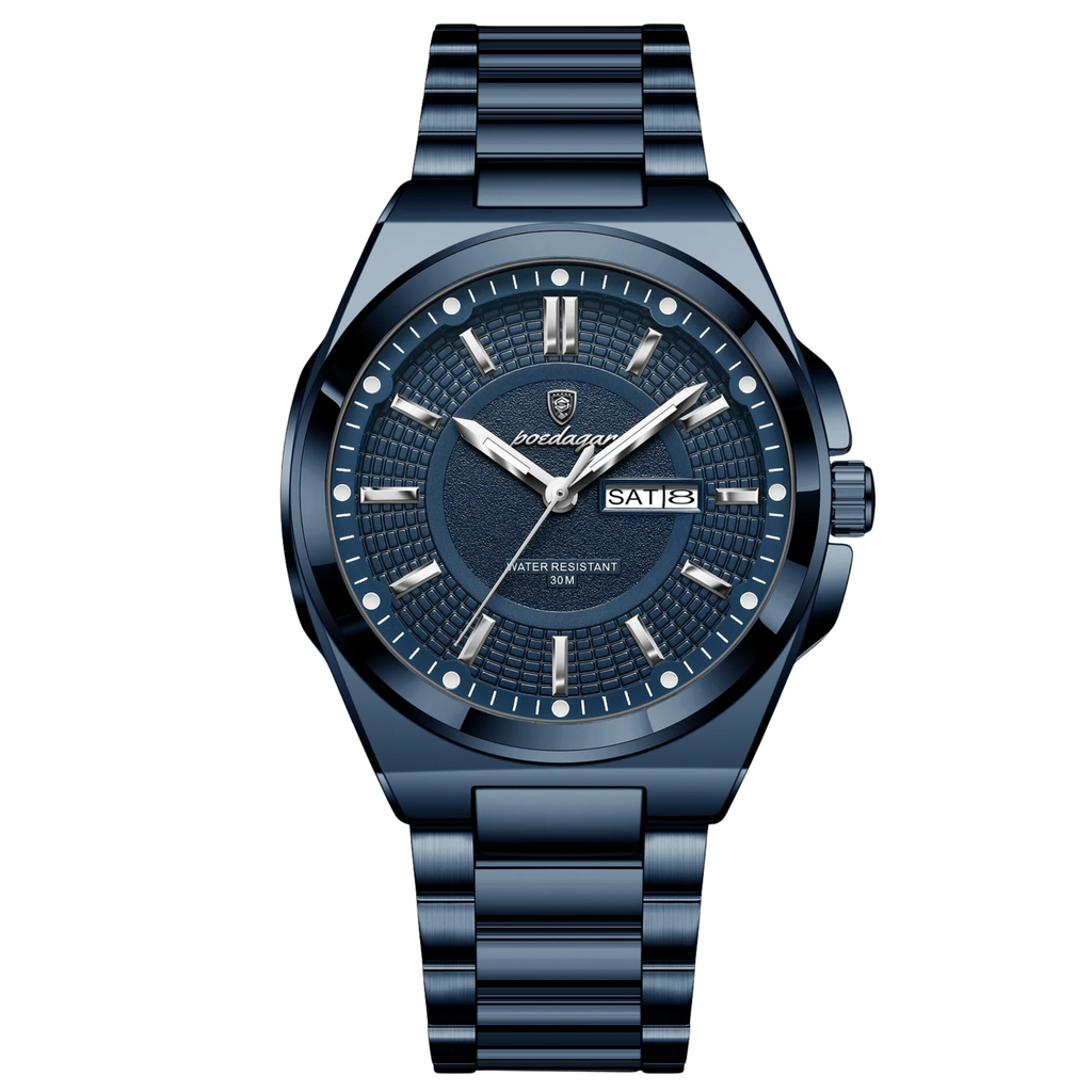 Poedagar Imperial Men’s Watch – Luxury Stainless Steel Timepiece