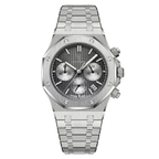 Poedagar Serenade Men’s Watch – Luxury Chronograph Stainless Steel Timepiece