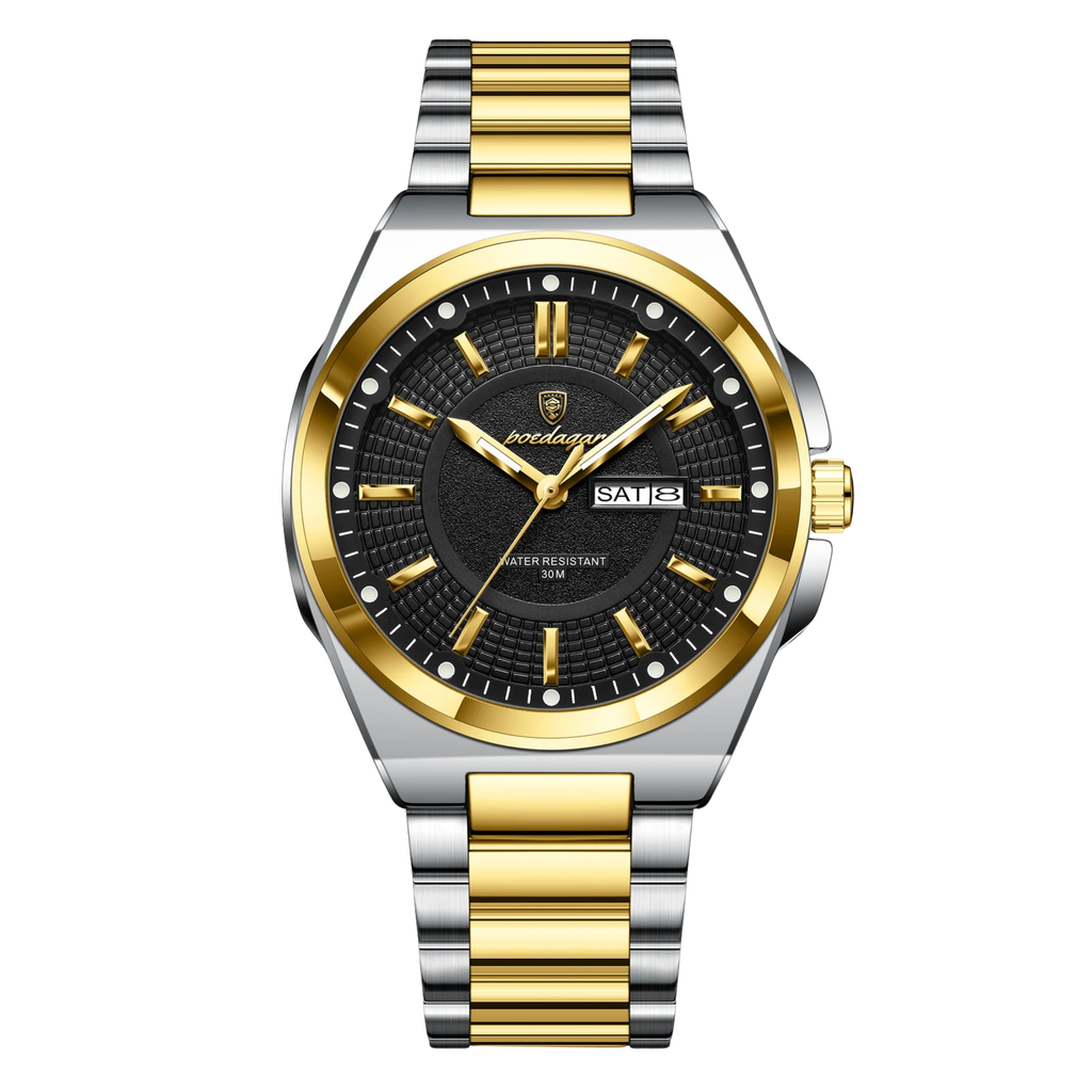 Poedagar Imperial Men’s Watch – Luxury Stainless Steel Timepiece