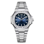 Poedagar Titan Men’s Watch – Luxury Stainless Steel Quartz Timepiece