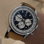 Poedagar Eclipse Men’s Watch – Luxury Chronograph Leather Strap Timepiece