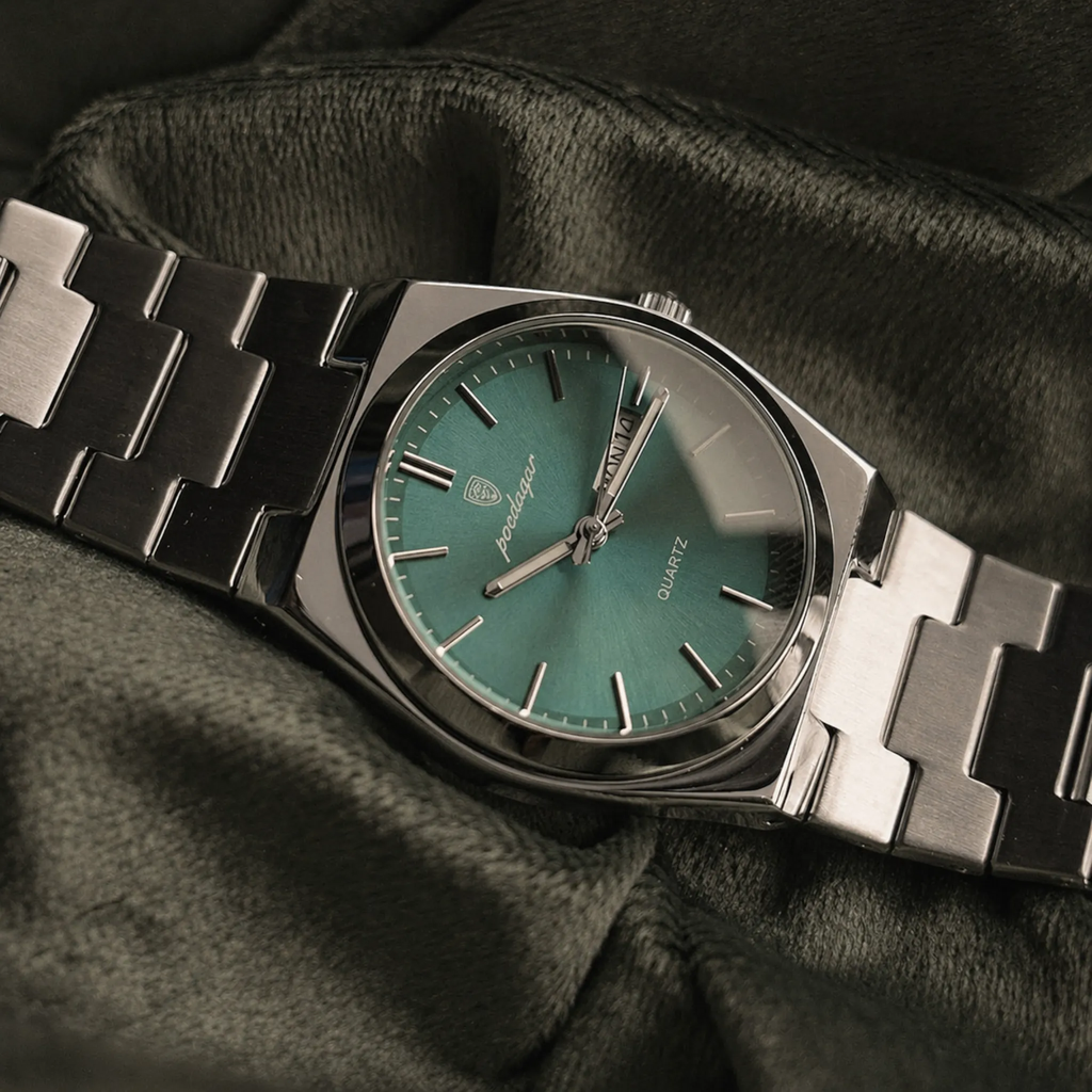 Poedagar Oak Men’s Watch – Luxury Stainless Steel Quartz Timepiece
