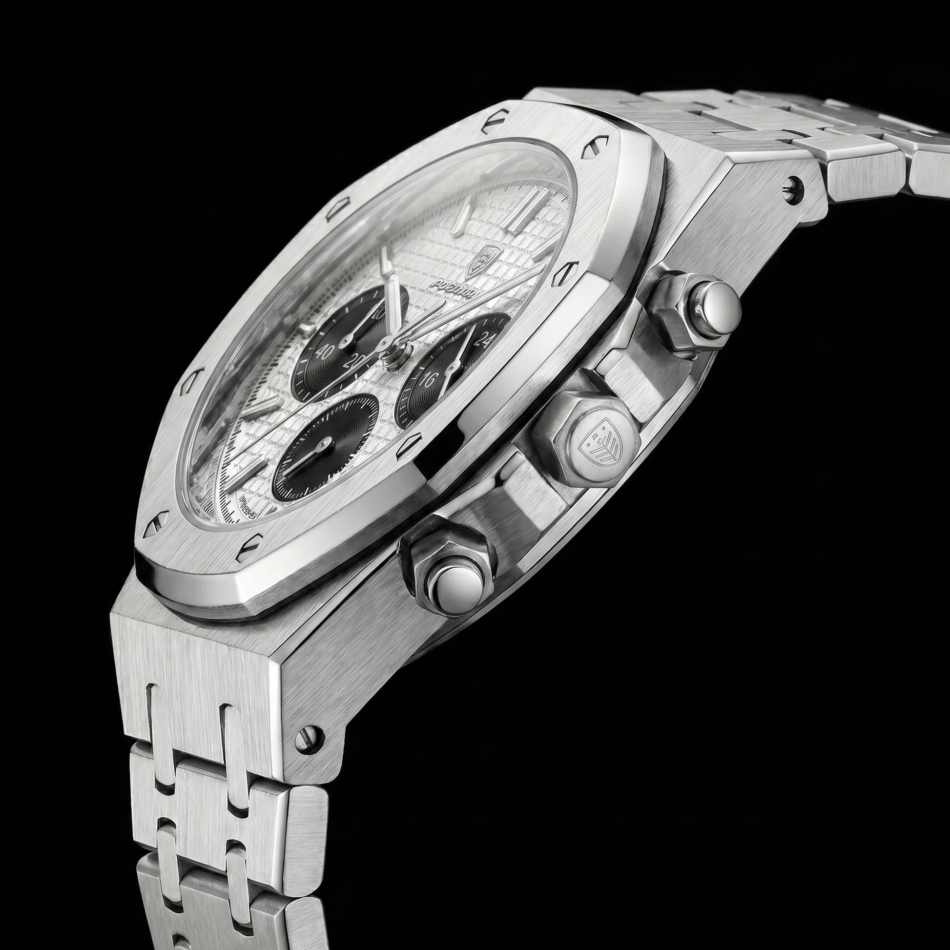 Poedagar Serenade Men’s Watch – Luxury Chronograph Stainless Steel Timepiece