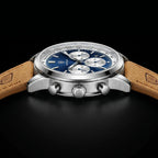 Poedagar Eclipse Men’s Watch – Luxury Chronograph Leather Strap Timepiece