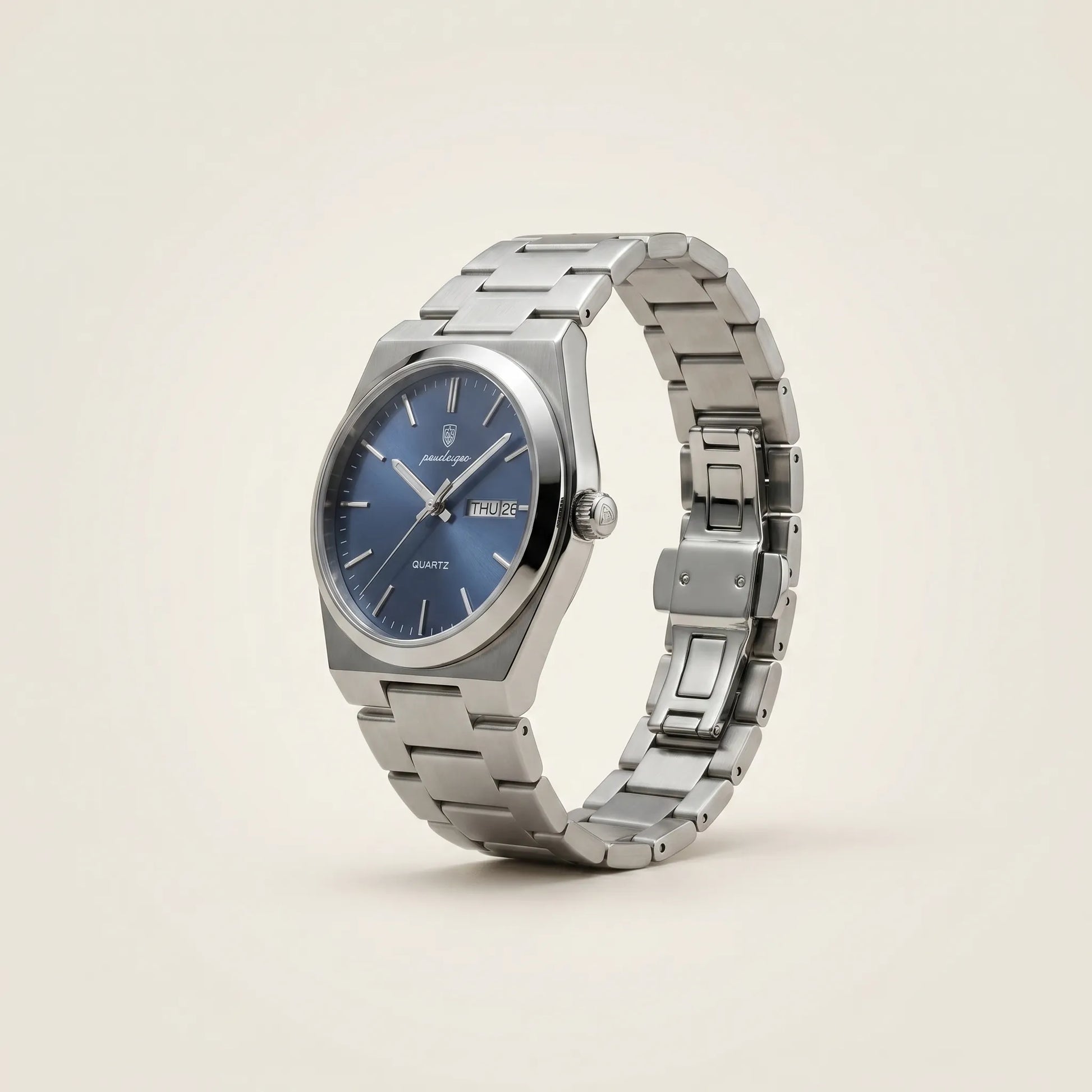 Poedagar Oak Men’s Watch – Luxury Stainless Steel Quartz Timepiece