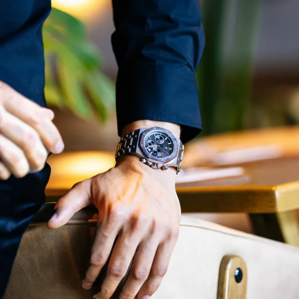 Poedagar Serenade Men’s Watch – Luxury Chronograph Stainless Steel Timepiece
