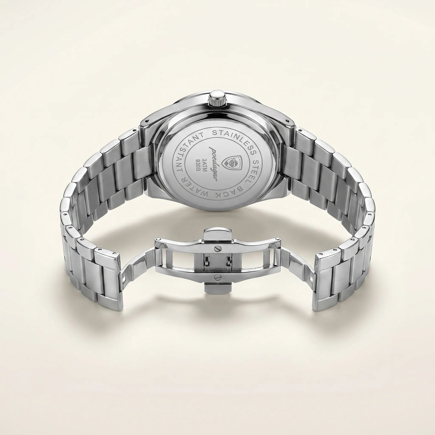 Poedagar Oak Men’s Watch – Luxury Stainless Steel Quartz Timepiece