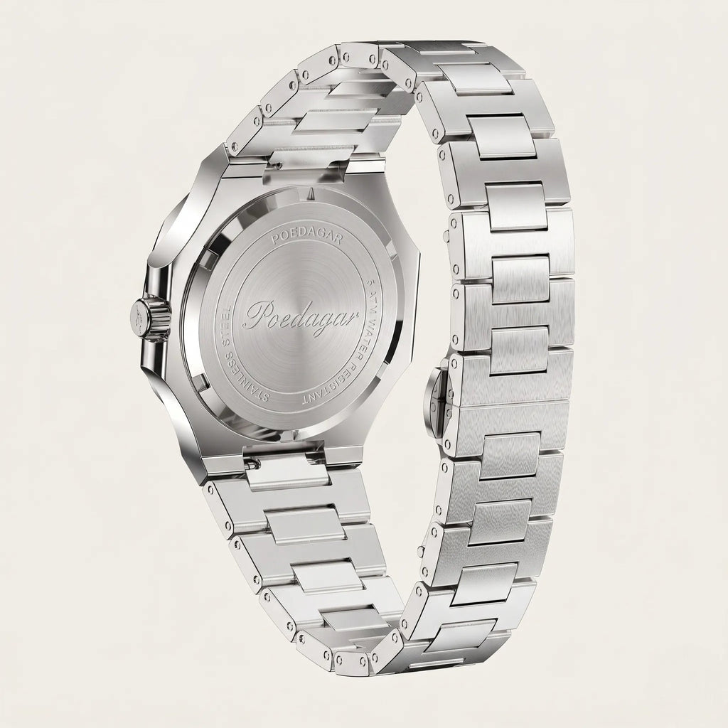 Poedagar Kings Oak Men’s Watch – Luxury Stainless Steel Timepiece