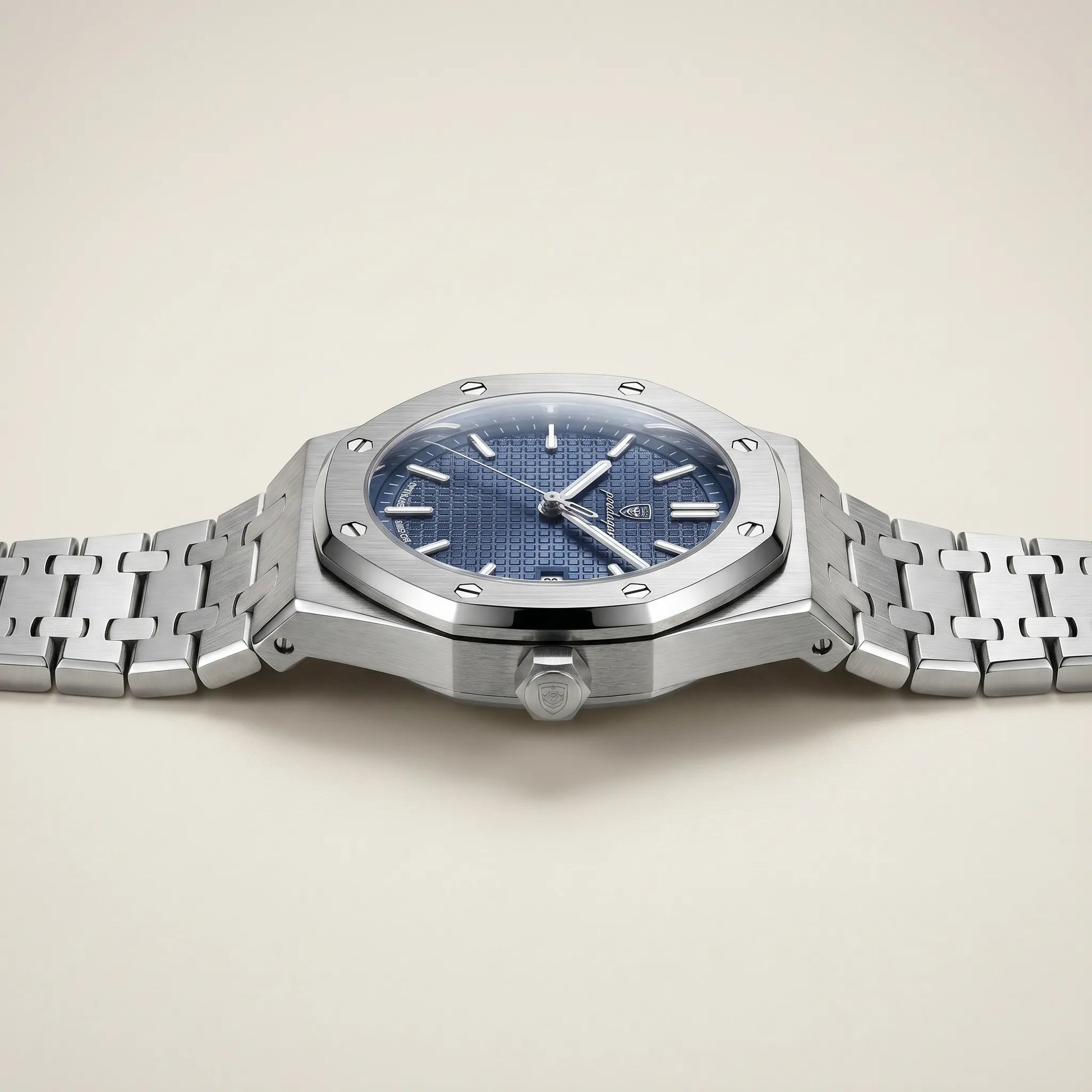 Poedagar Kings Oak Men’s Watch – Luxury Stainless Steel Timepiece