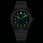 Poedagar Kings Oak Men’s Watch – Luxury Stainless Steel Timepiece