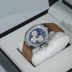 Poedagar Eclipse Men’s Watch – Luxury Chronograph Leather Strap Timepiece